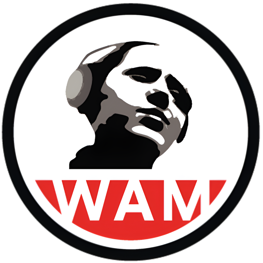 Logo of and link to the Women's Audio Mission website.